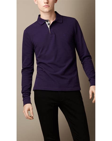 burberry long sleeve polo shirts|Altro.